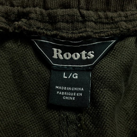 Roots Olive Green Linen Cotton Blend Joggers - Picture 12 of 16